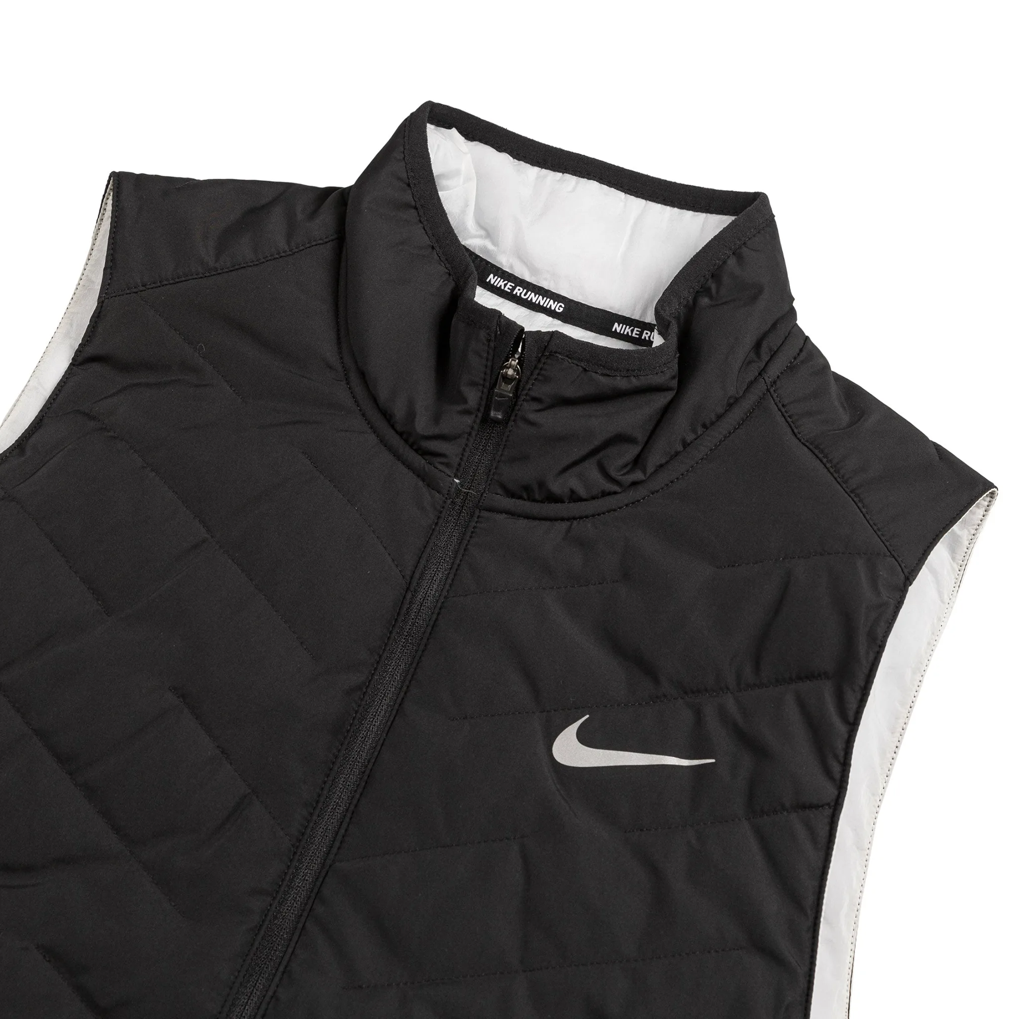 Neck view of Nike Therma-Fit Repel Black Gilet